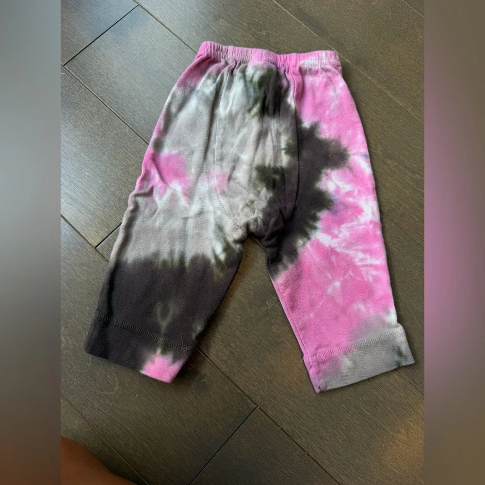 Pink & Brown Tie-Dye Matching Baby Outfit